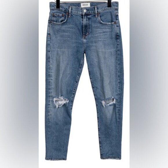 AGOLDE Mid-Rise Sophie Trendy Style Distressed 5 Pocket Skinny Leg Jeans 26 - Picture 6 of 6